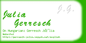 julia gerresch business card